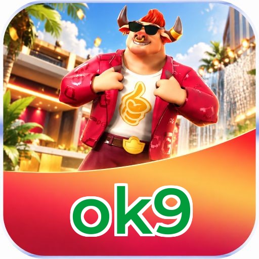 Interface da plataforma ok9 mostrando slots populares e bônus de boas-vindas